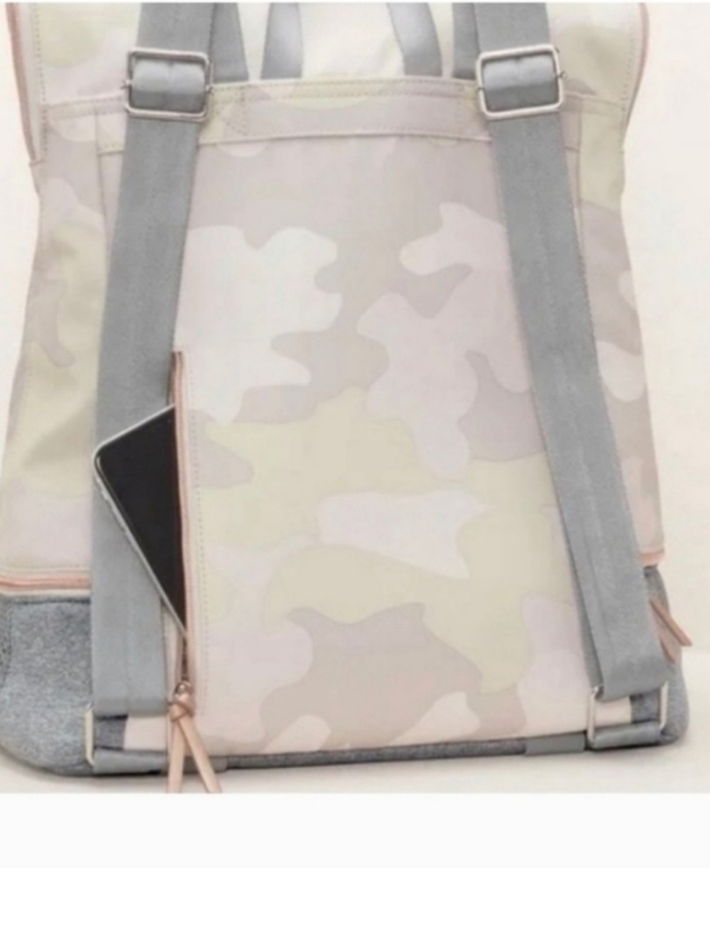 Stella & Dot Crush It Backpack Blush Camo NEW Carry On Diaper Bag Yoga Straps - Picture 4 of 13